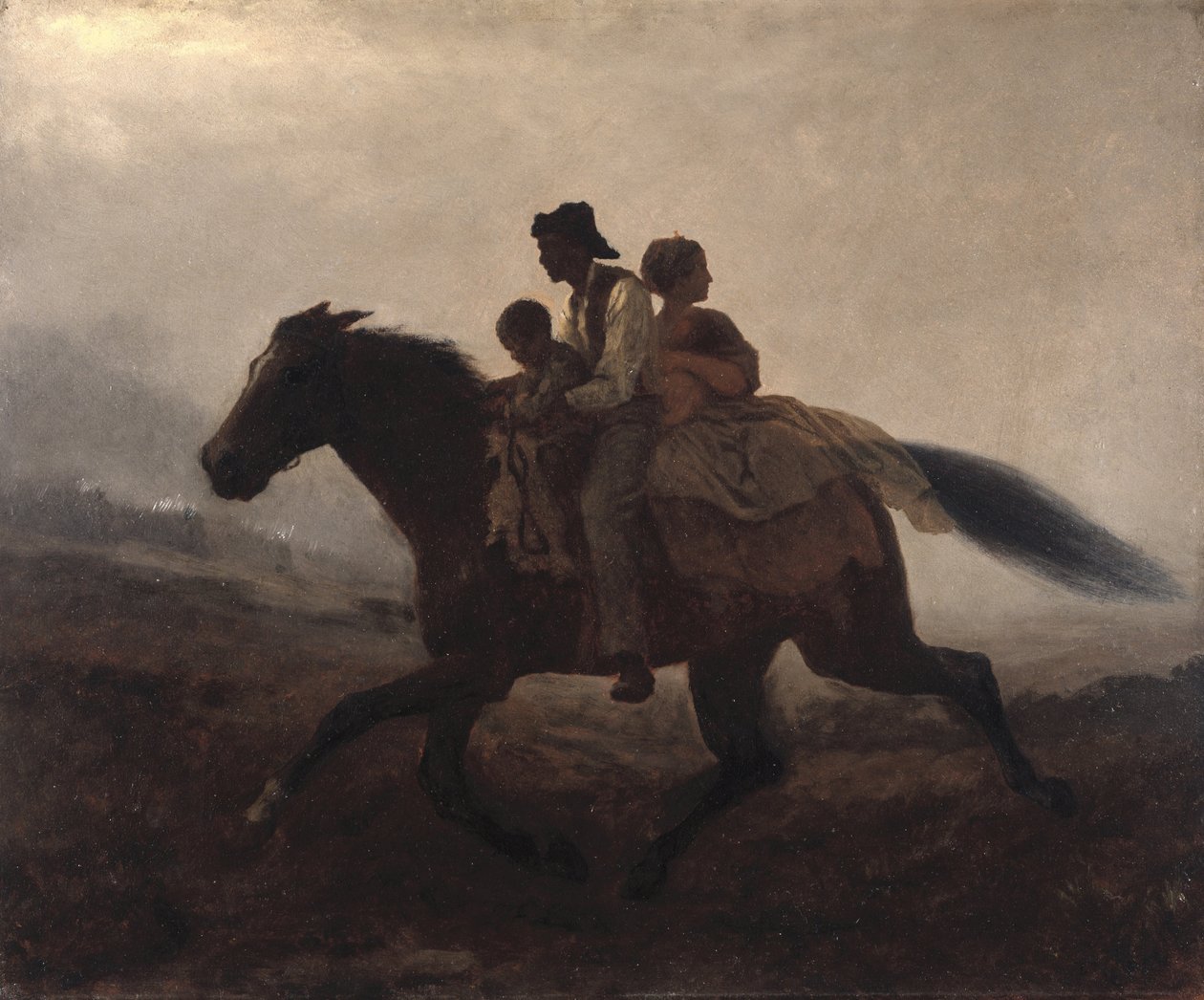 Jazda na wolność — zbiegowi niewolnicy autorstwa Eastman Johnson