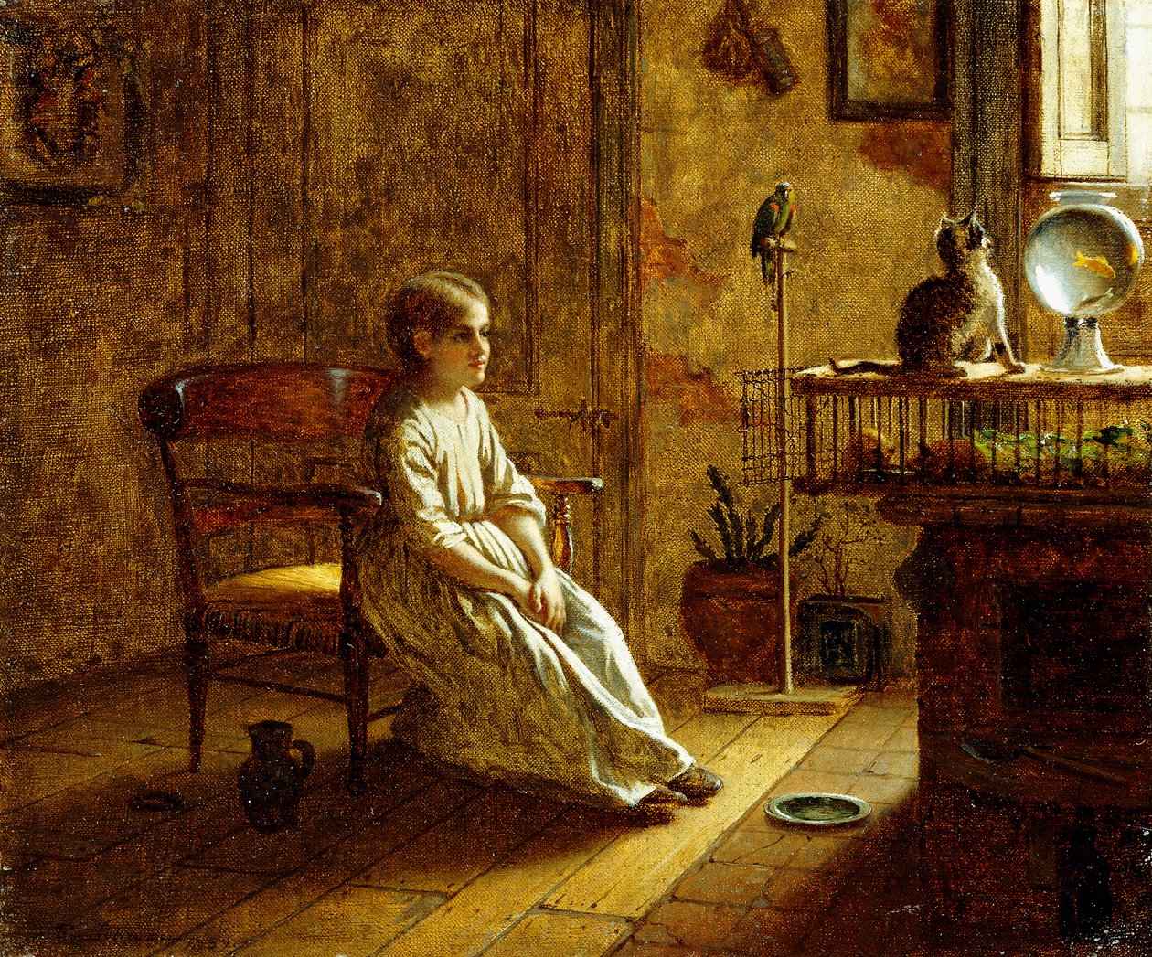 Dziecięca menażeria autorstwa Eastman Johnson