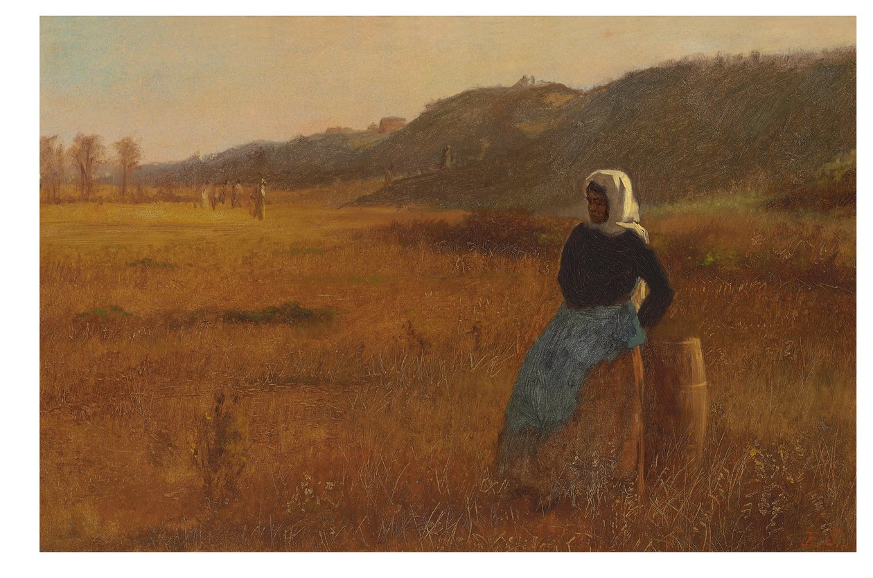 Na zakończenie dnia, ok. 1878-1880 (olej na pokładzie) autorstwa Eastman Johnson