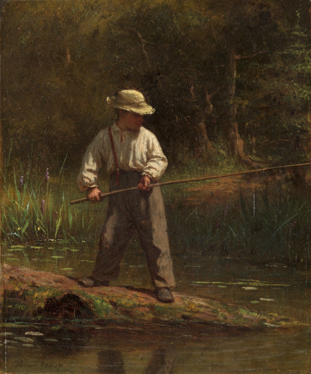 Chłopiec Wędkarski autorstwa Eastman Johnson