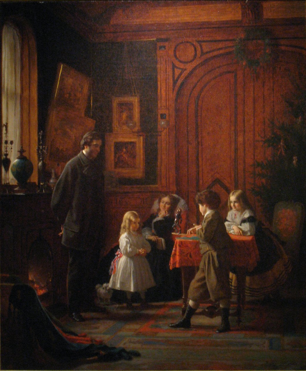 Czas Bożego Narodzenia, Rodzina Blodgettów autorstwa Eastman Johnson