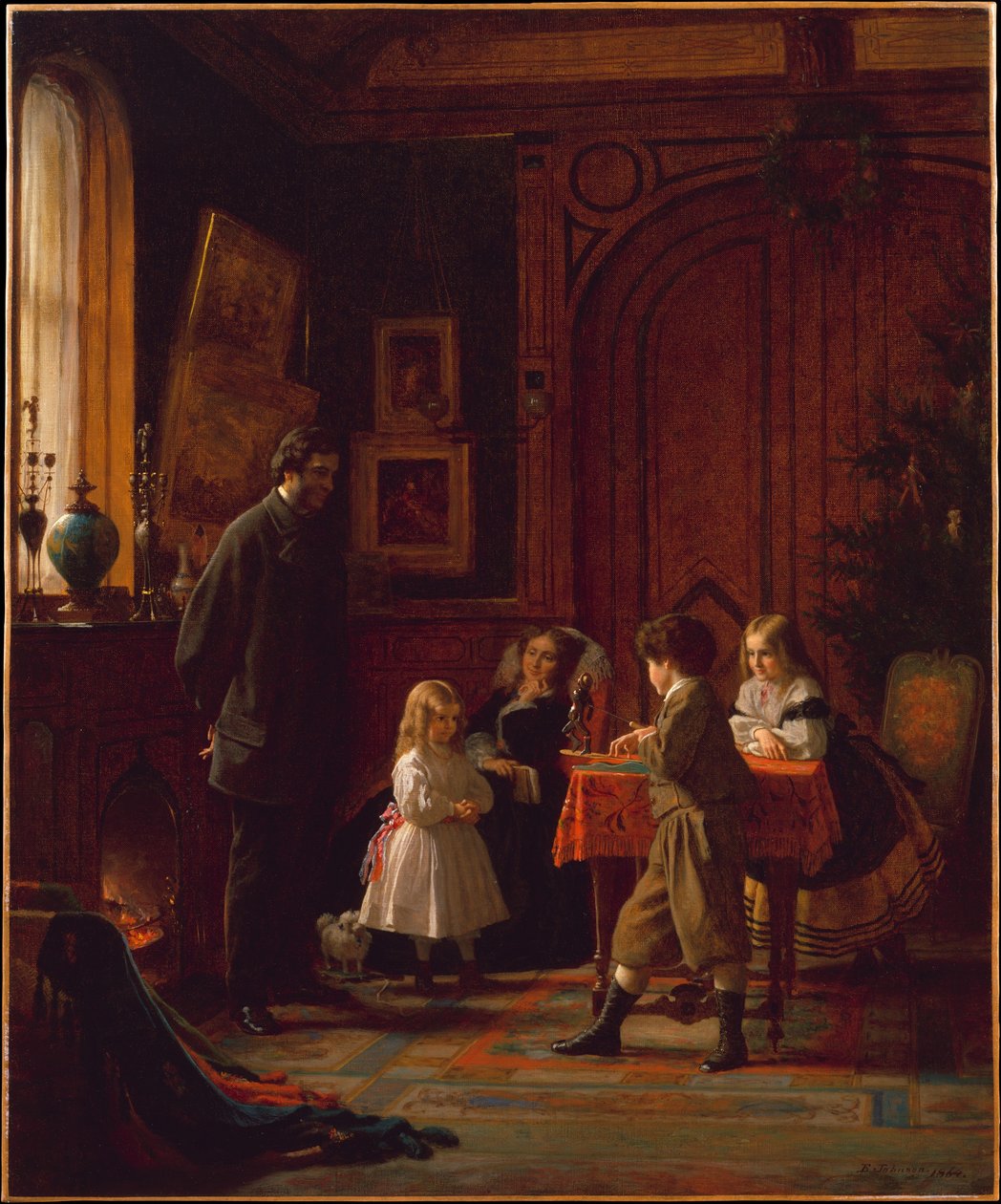 Boże Narodzenie, Rodzina Blodgett autorstwa Eastman Johnson