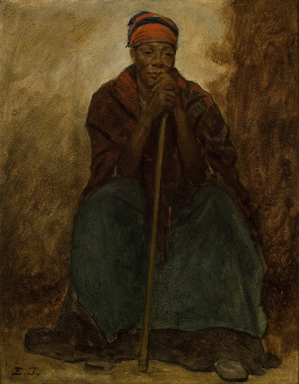 Dinah, Portret czarnej kobiety autorstwa Eastman Johnson