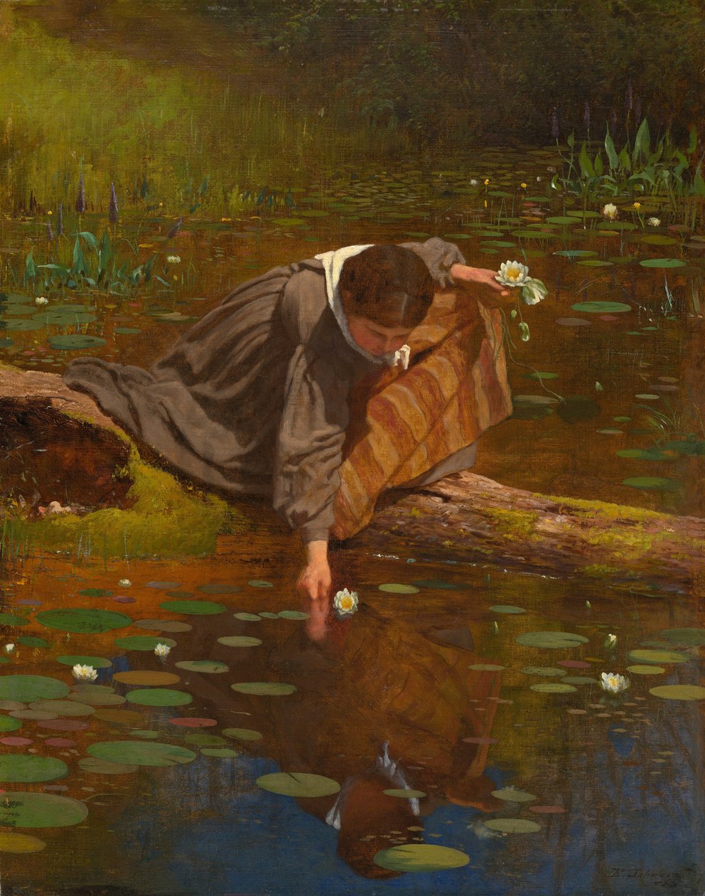 Zbieranie lilii, 1865. autorstwa Eastman Johnson