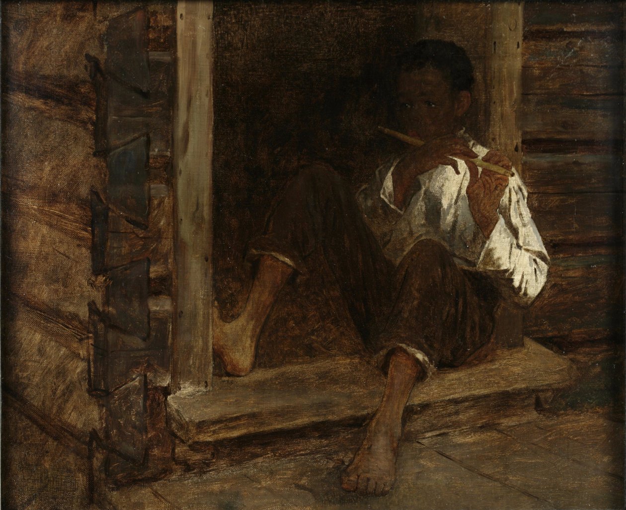 Murzyński chłopiec autorstwa Eastman Johnson