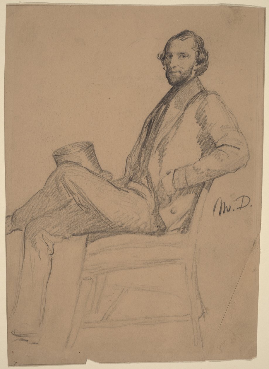 Siedzące studium M.D. autorstwa Eastman Johnson