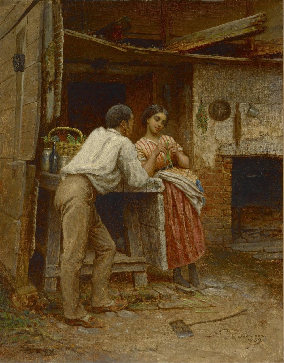 Południowe zaloty autorstwa Eastman Johnson