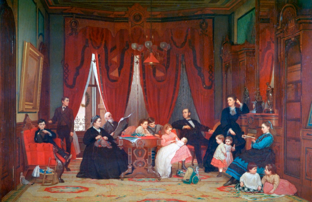 Rodzina Hatch, 1870-1871 autorstwa Eastman Johnson