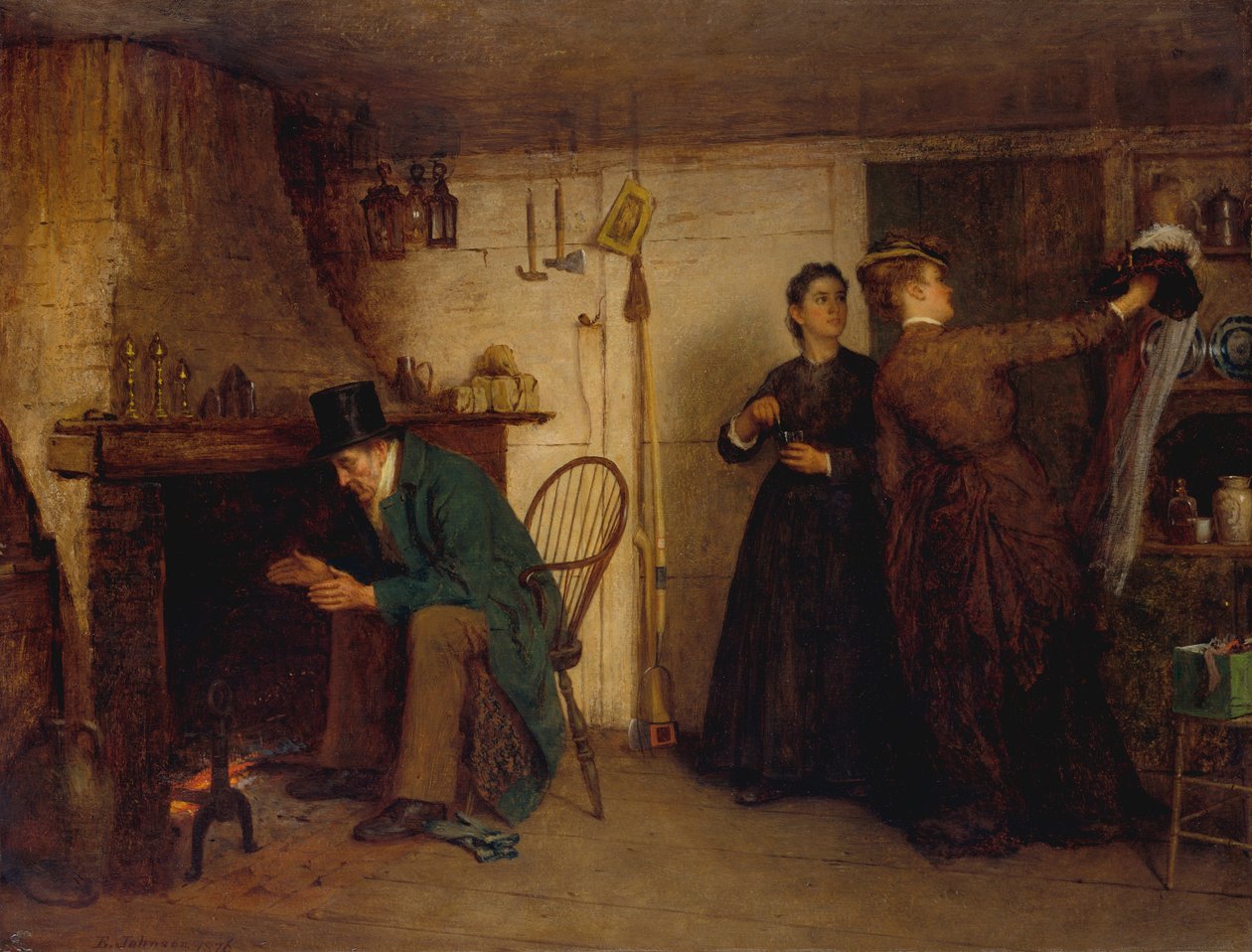 Nowa maska, 1876. autorstwa Eastman Johnson