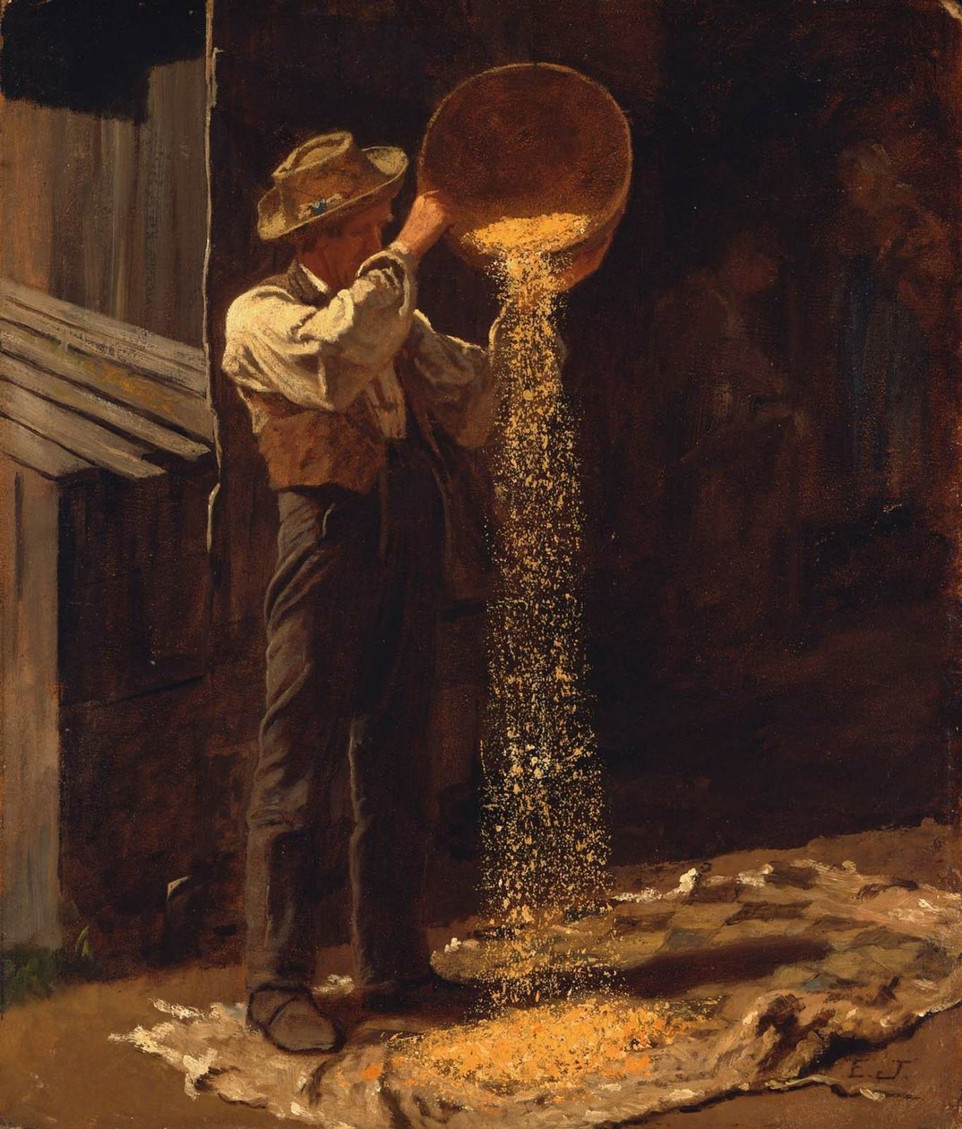 Winobranie zboża autorstwa Eastman Johnson