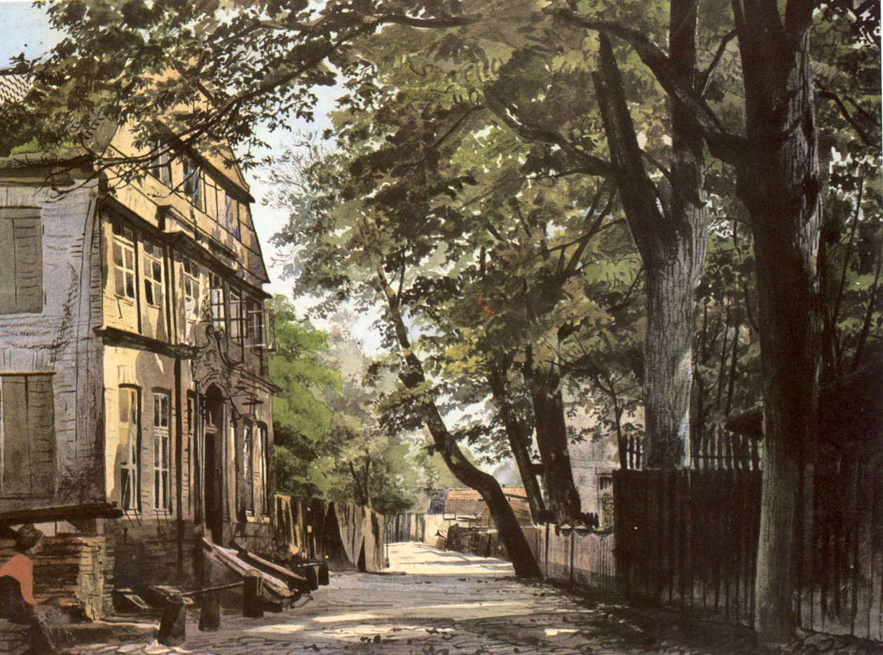 Haus Hamburg-Klostertor, Stadtdeich 9, własność biznesmena Johanna Christiana Jaucha seniora.nTo zdjęcie zabytku architektonicznego.nJest na liście zabytków kultury Hamburga pod numerem 107nn autorstwa Ebba Tesdorpf