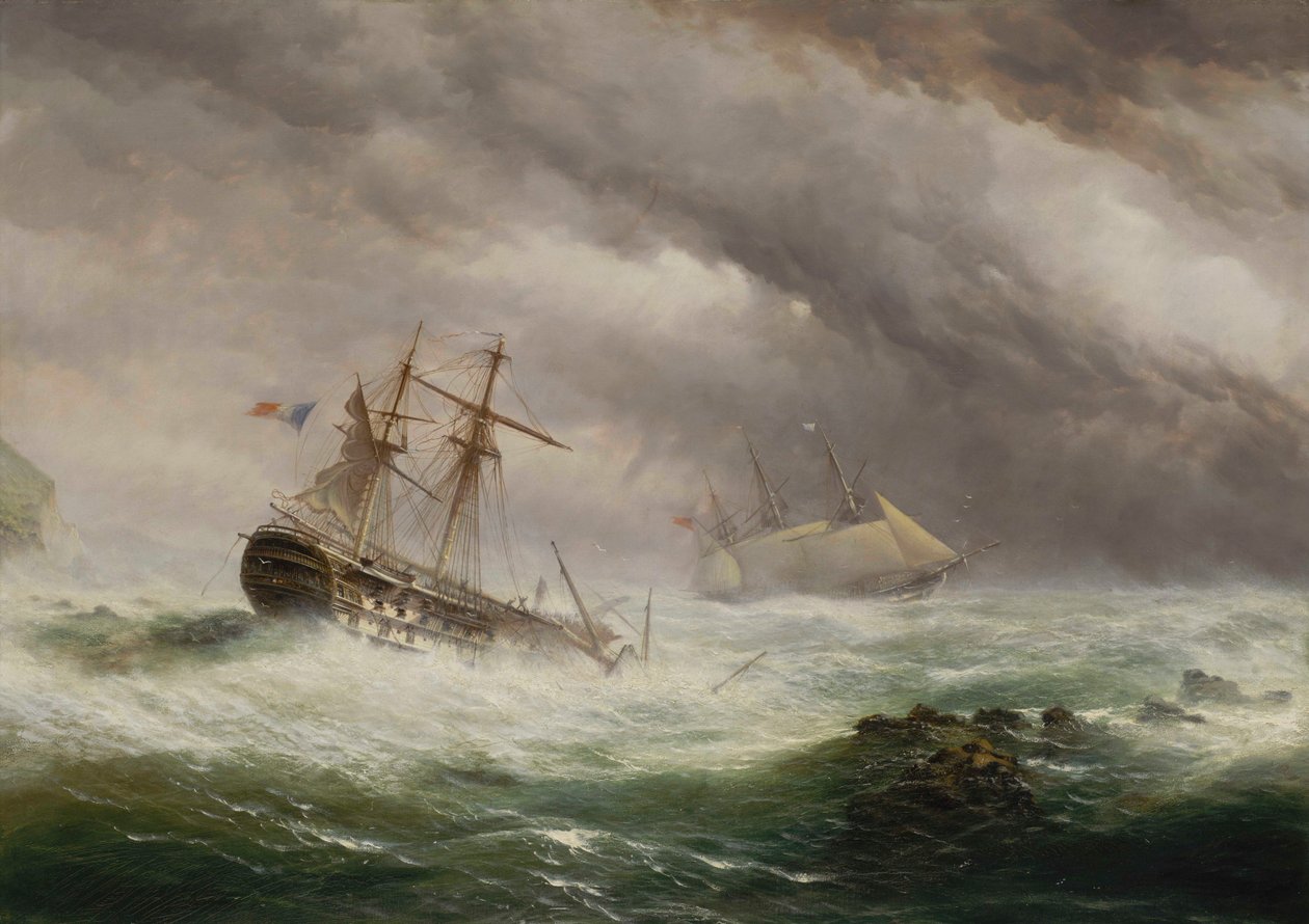 HMS Endymion ratuje francuski dwupokładowiec autorstwa Ebenezer Colls