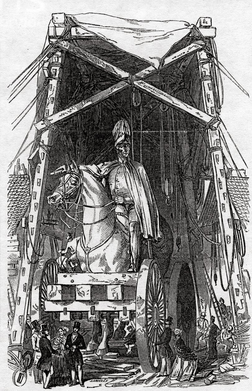 Statua w odlewni pana Wyatta, opublikowana w „The Illustrated London News”, 3 października 1846 autorstwa Ebenezer Landells