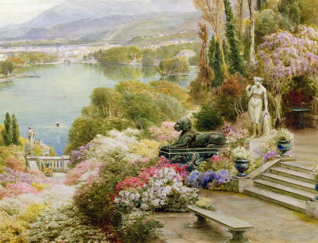 Jezioro Maggiore (szczegóły z 381869) autorstwa Ebenezer Wake Cook