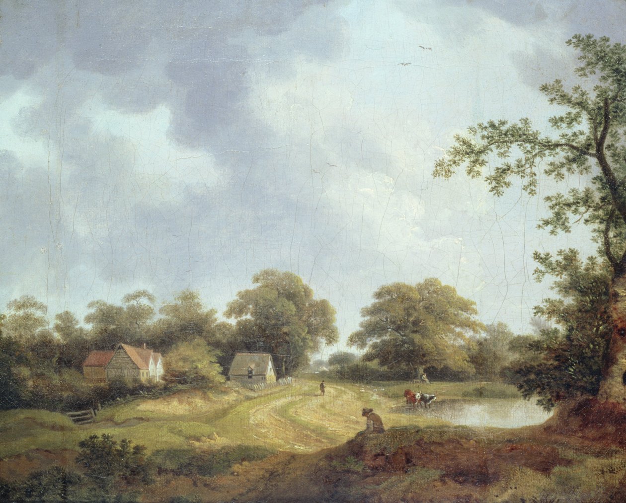 Pejzaż Suffolk (olej na płótnie) autorstwa Ebenezer Tull