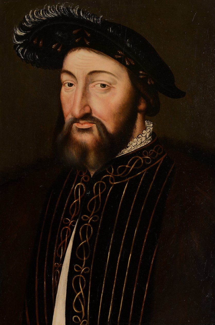 Portret François 1er autorstwa Ecole française