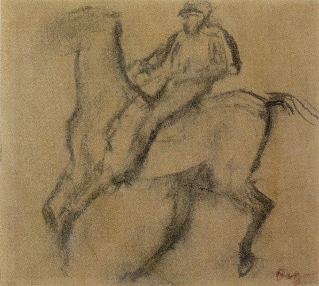 Dżokej na Horsen autorstwa Edgar Degas