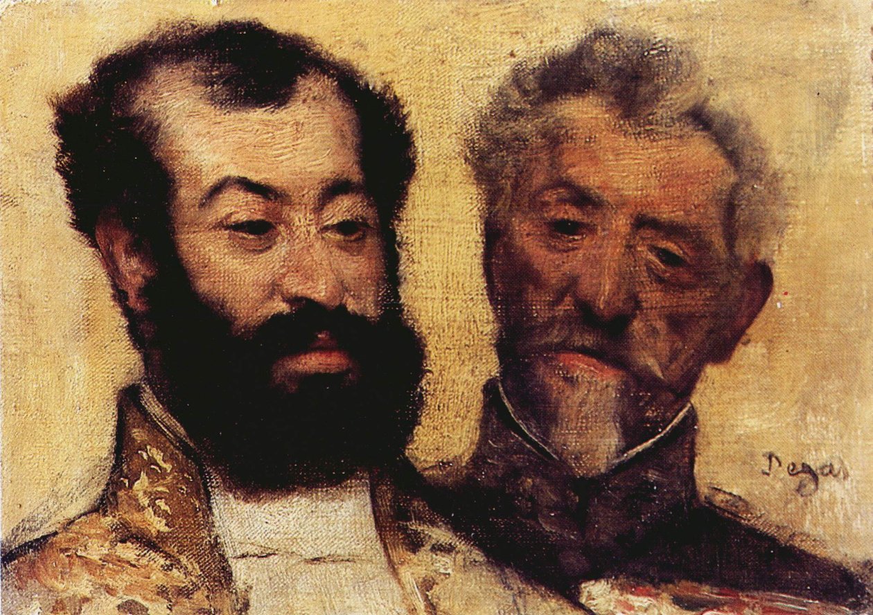 Generał Mellinet i Naczelny Rabin Astrucn autorstwa Edgar Degas