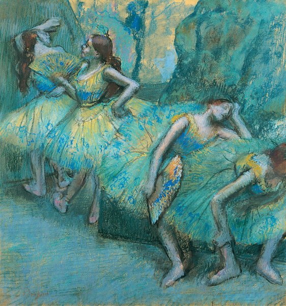 Tancerze baletowi na skrzydłach autorstwa Edgar Degas