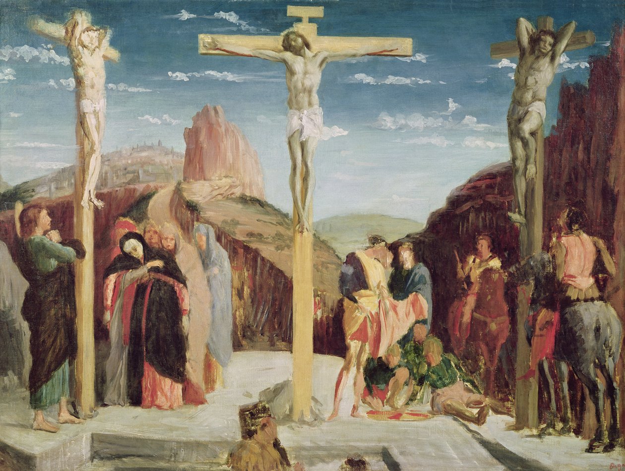 Kalwaria, według obrazu Andrei Mantegny (1431-1506) autorstwa Edgar Degas