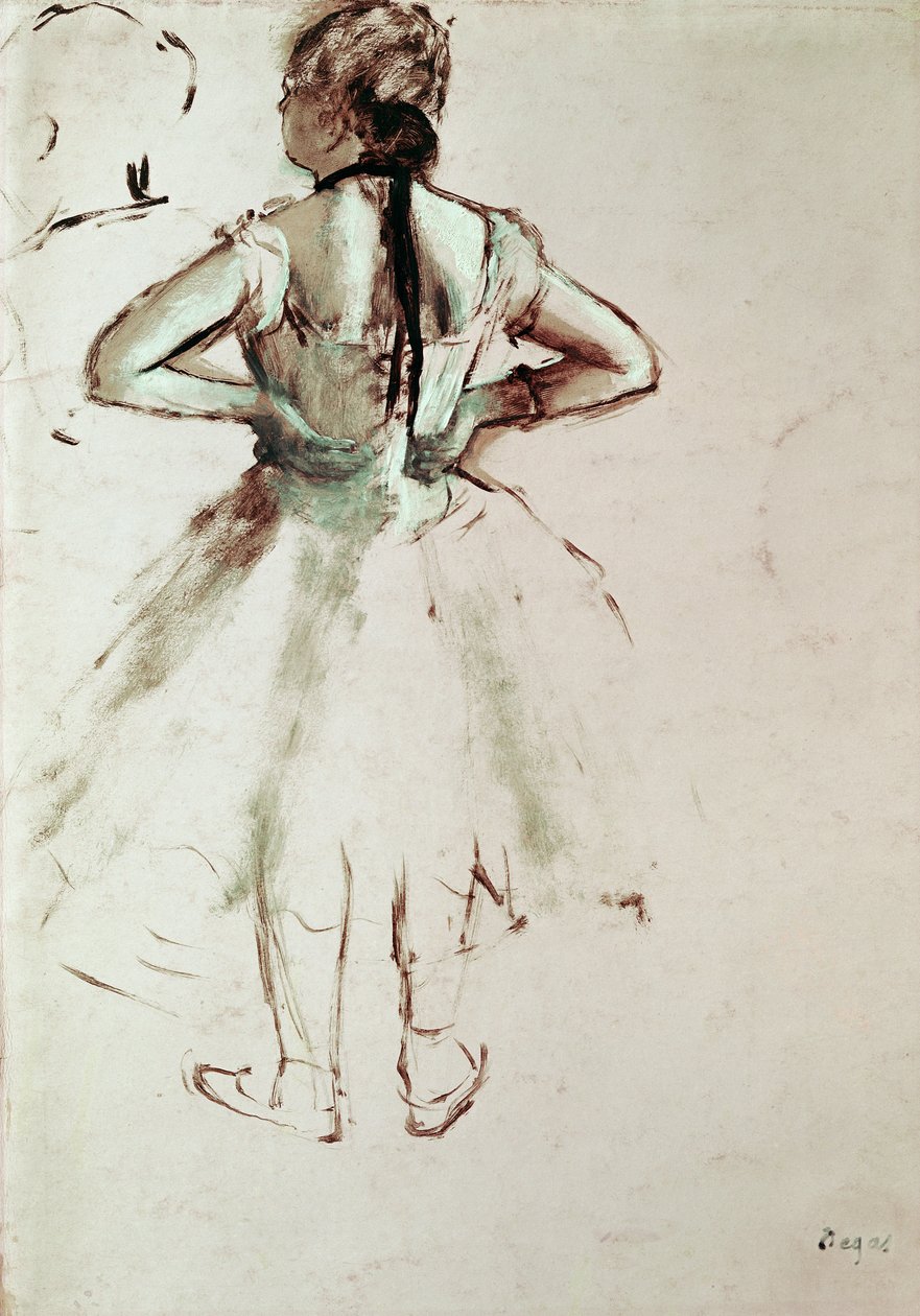 Tancerka oglądana z tyłu autorstwa Edgar Degas