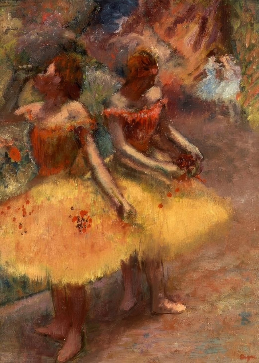 Dwóch tancerzy autorstwa Edgar Degas