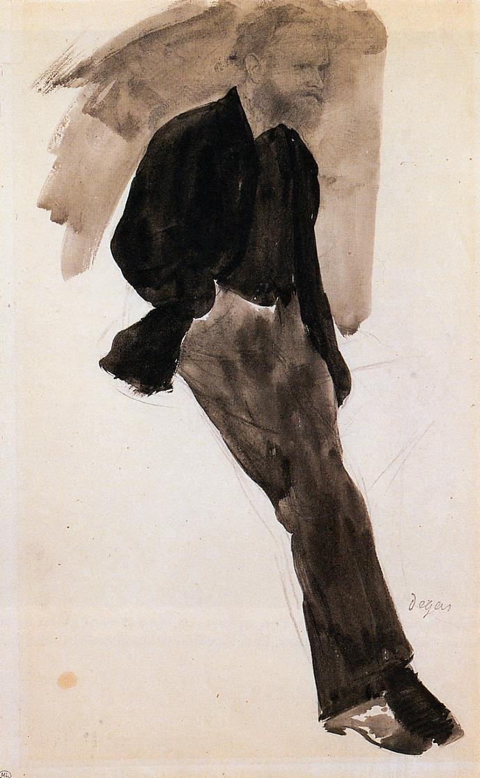 Stojący Edouard Manet autorstwa Edgar Degas
