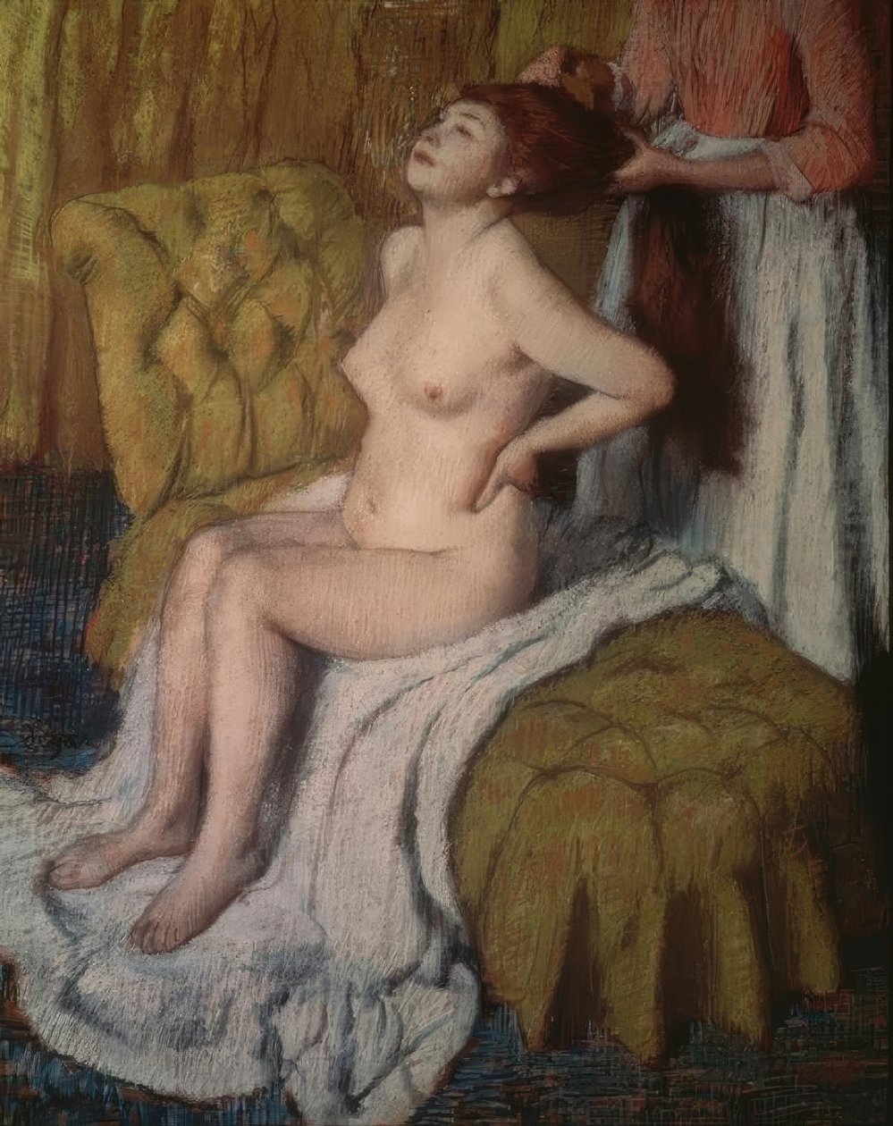 Kobietę można czesać autorstwa Edgar Degas