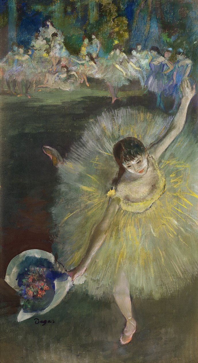 Koniec Arabeski, 1877 (olej i pastel na płótnie) autorstwa Edgar Degas