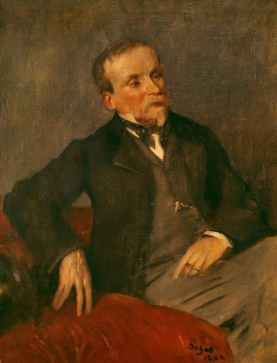 Evariste de Valernes (1816–1897) malarz i przyjaciel artysty autorstwa Edgar Degas