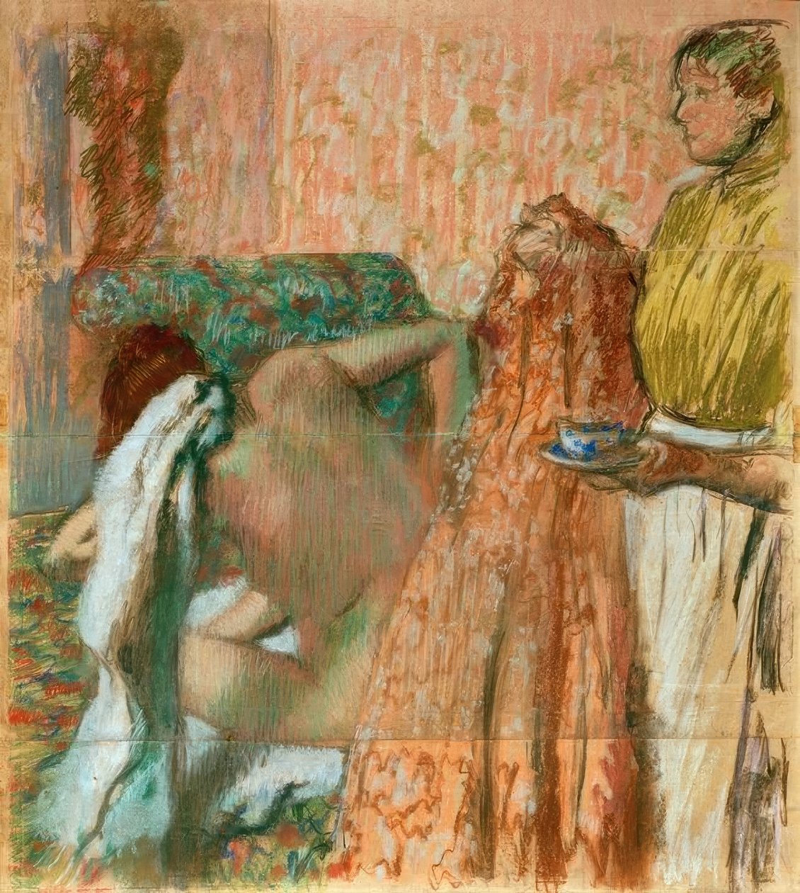 Śniadanie po kąpieli autorstwa Edgar Degas