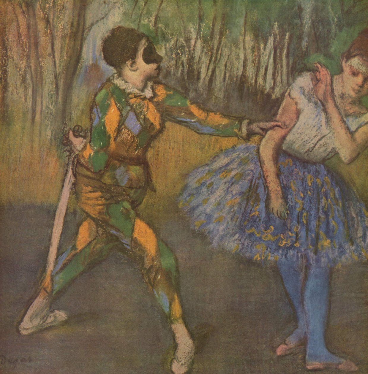 Arlekin i Colombine autorstwa Edgar Degas
