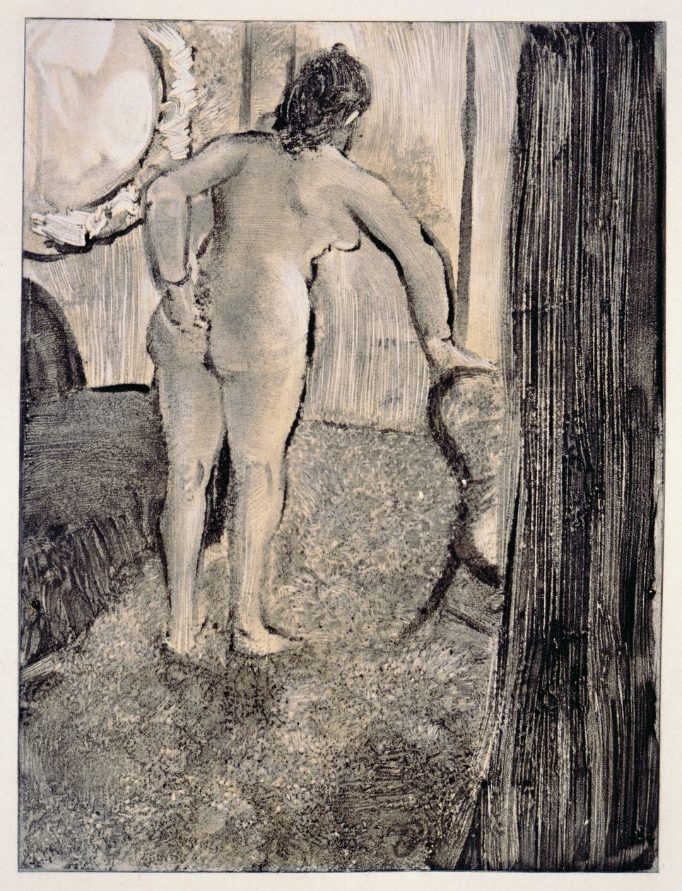 Ilustracja z „La Maison Tellier” Guy de Maupassant (1850-93) rytowana przez Maurice