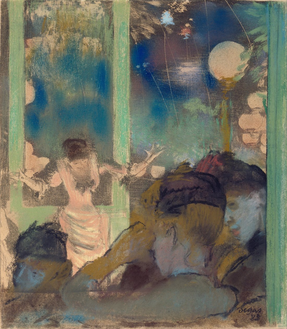 Mademoiselle Bécat w Café des Ambassadeurs autorstwa Edgar Degas