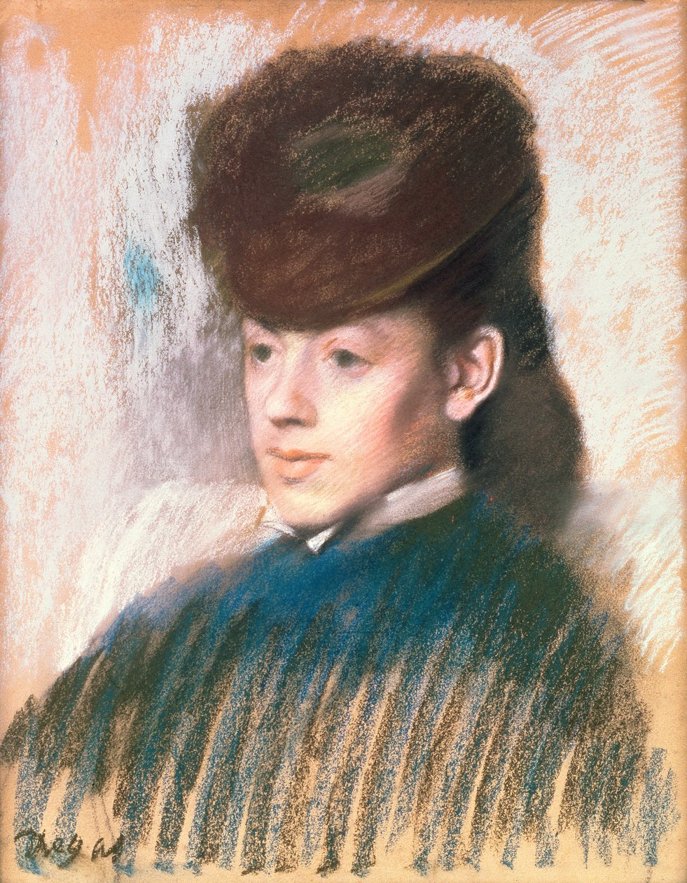 Mademoiselle Malo, ok. 1875 (pastel na papierze płowożółtym) autorstwa Edgar Degas