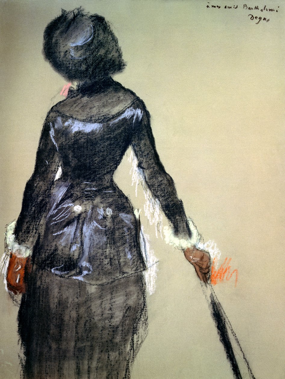Mary Cassatt w Luwrze (pastel) autorstwa Edgar Degas