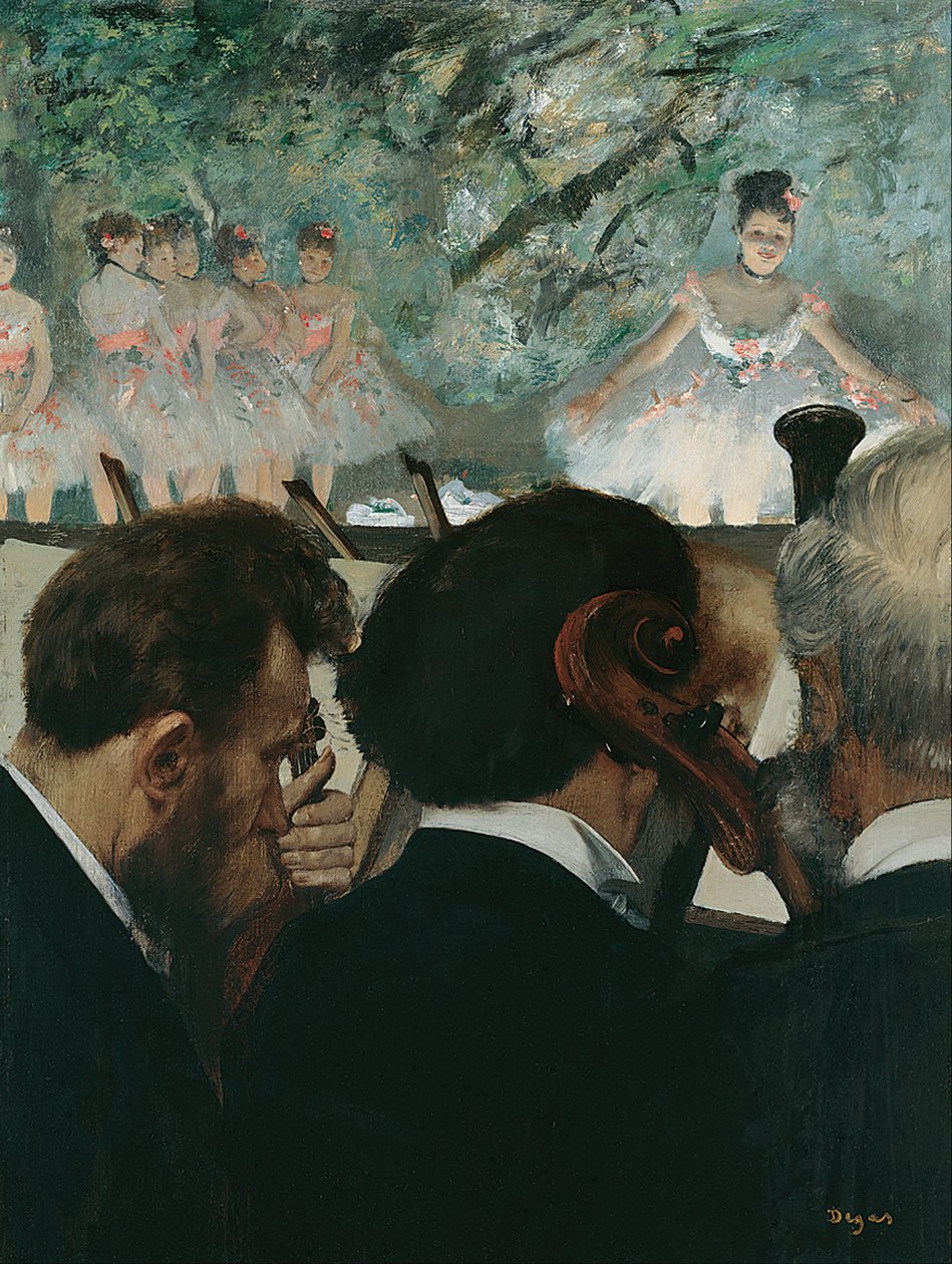 Muzycy orkiestry autorstwa Edgar Degas