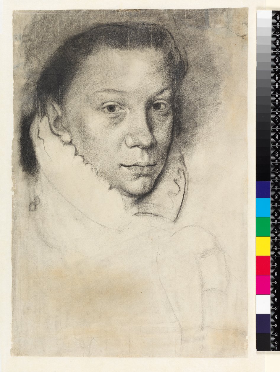 PD.22-1978 Elizabeth de Valois (według Anthonisa Mora lub Moro), ok.1880 (węgiel na papierze) autorstwa Edgar Degas