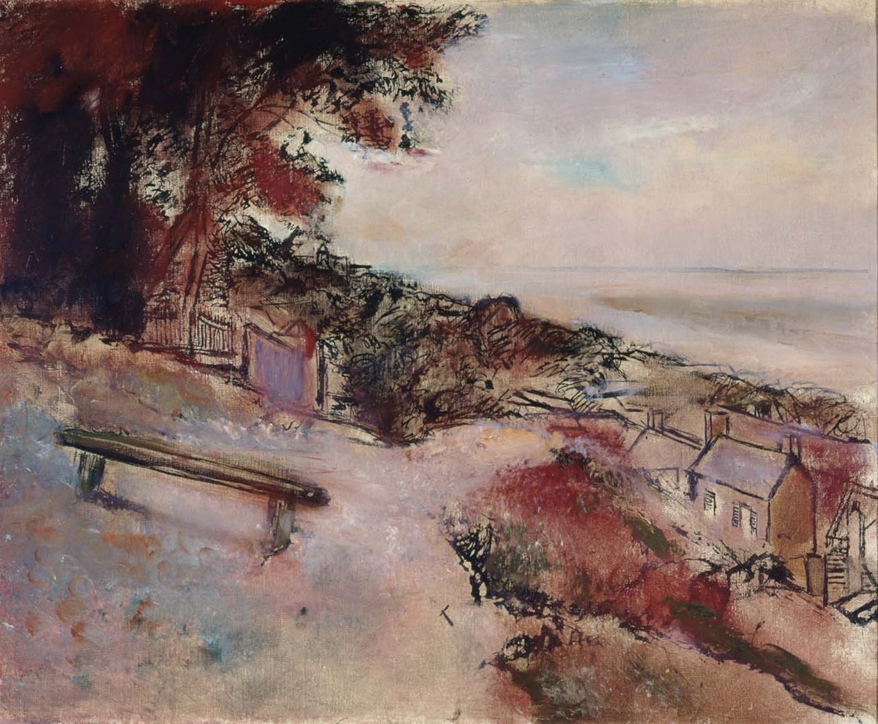 Krajobraz nad brzegiem marn autorstwa Edgar Degas