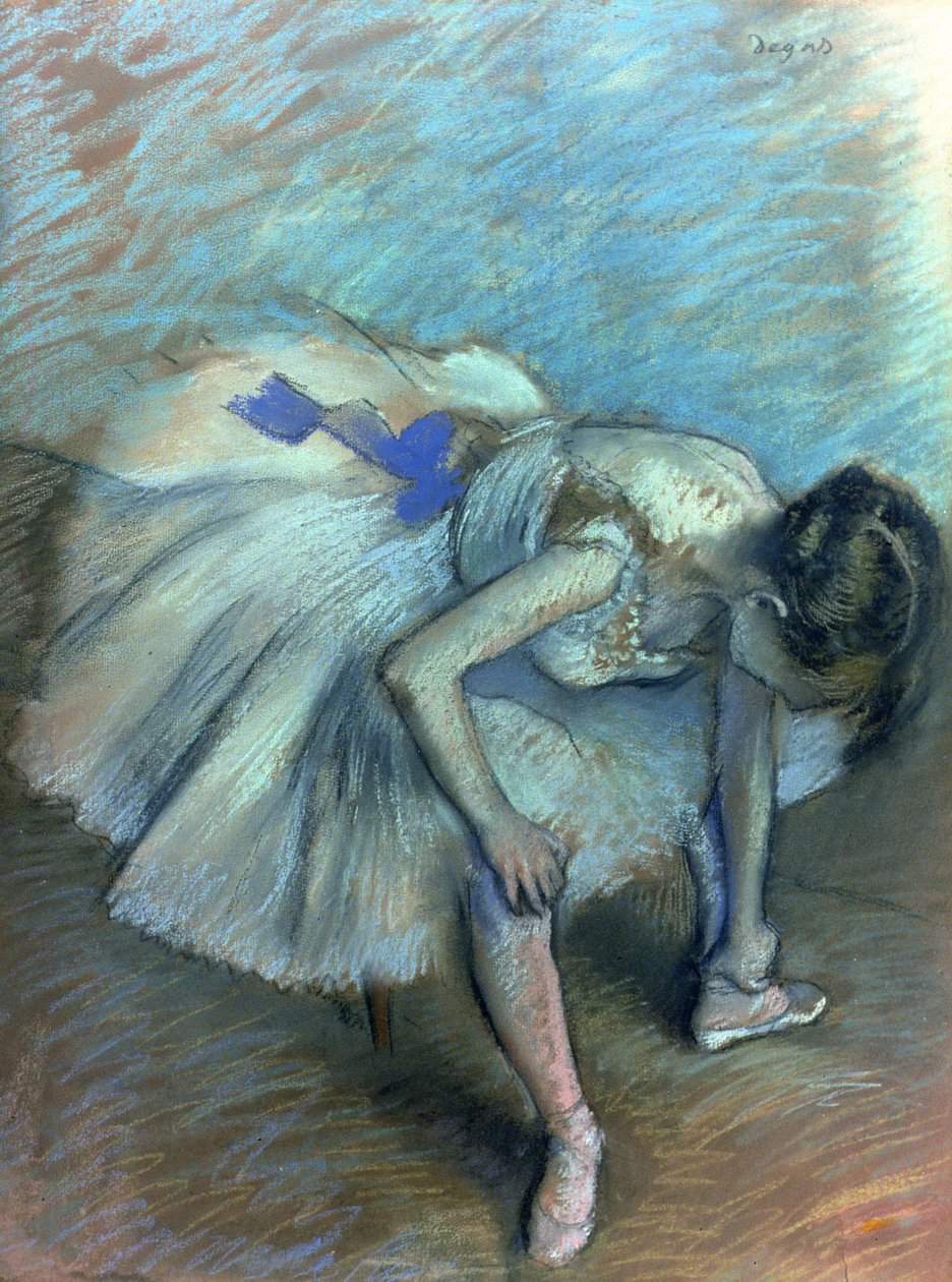 Siedząca tancerka, ok. 1881-83 (pastel na papierze) autorstwa Edgar Degas