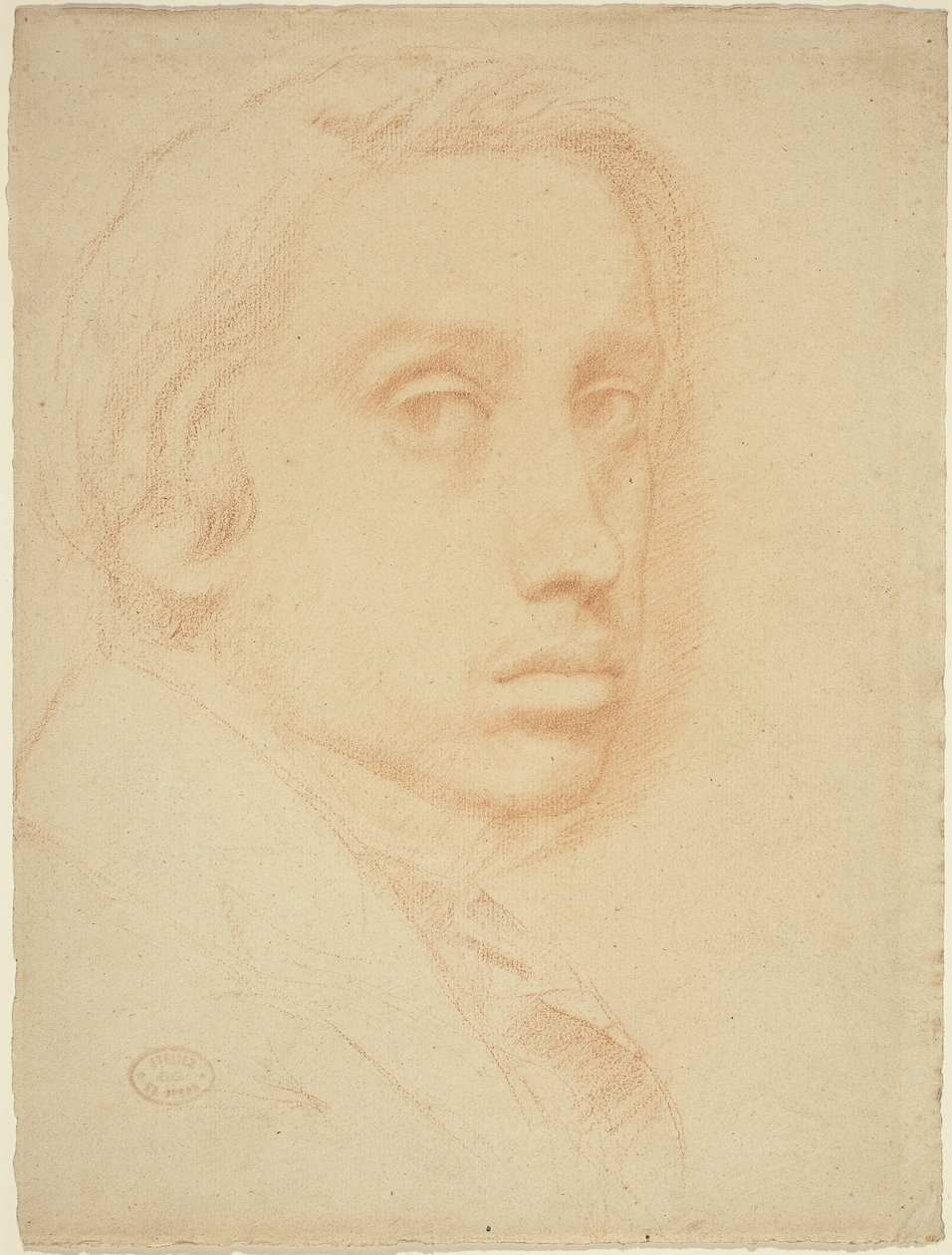 Autoportret, ok. 1855 (czerwona kreda na papierze wykładanym) autorstwa Edgar Degas