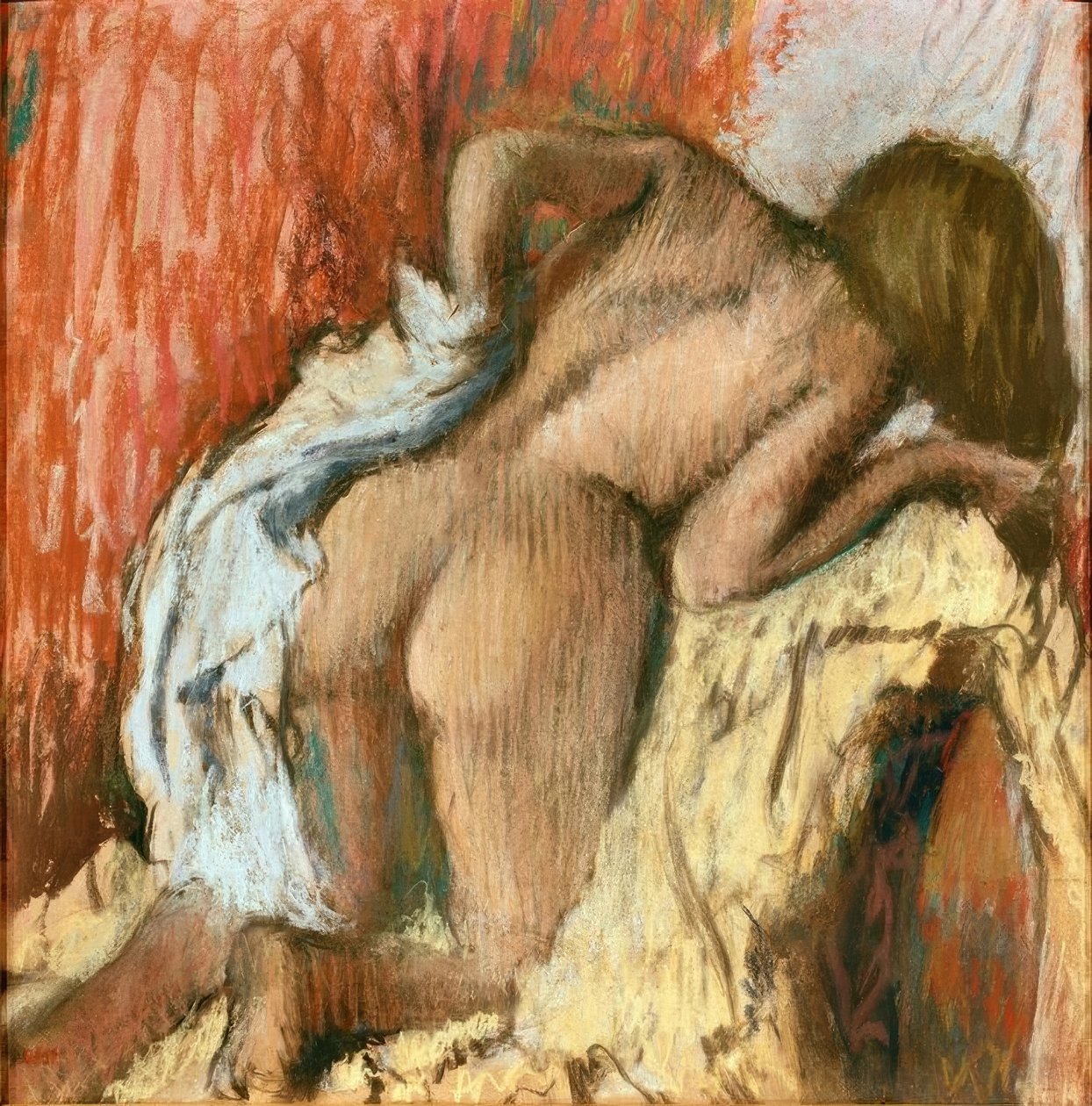 Kobieta się suszy autorstwa Edgar Degas