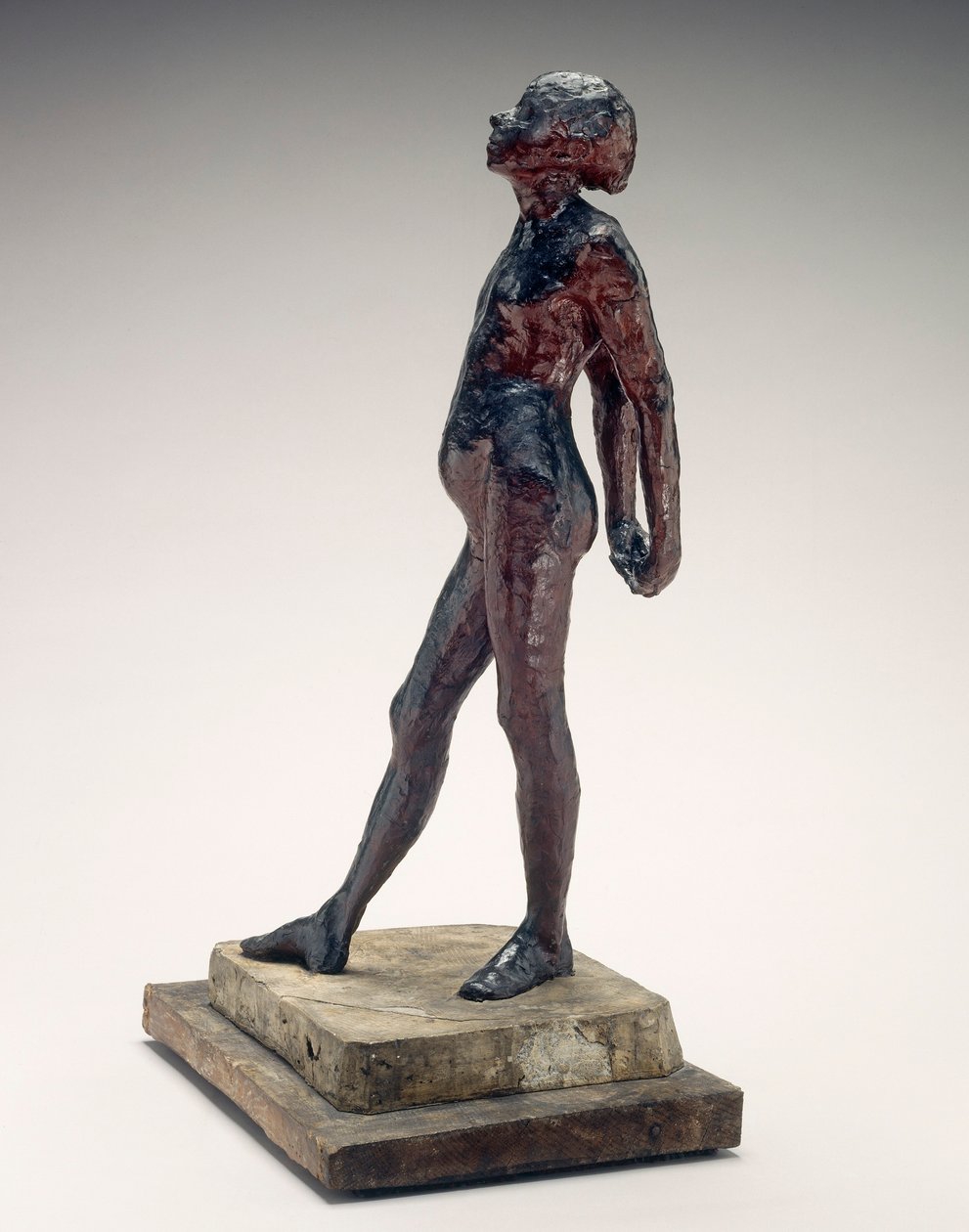 Studium aktu Małej Tancerki w wieku 14 lat (Naga Mała Tancerka) ok. 1878-1881 (czerwony wosk i plastelina) autorstwa Edgar Degas