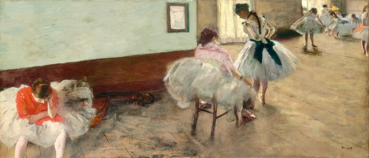 Lekcja tańca, c.1879 autorstwa Edgar Degas