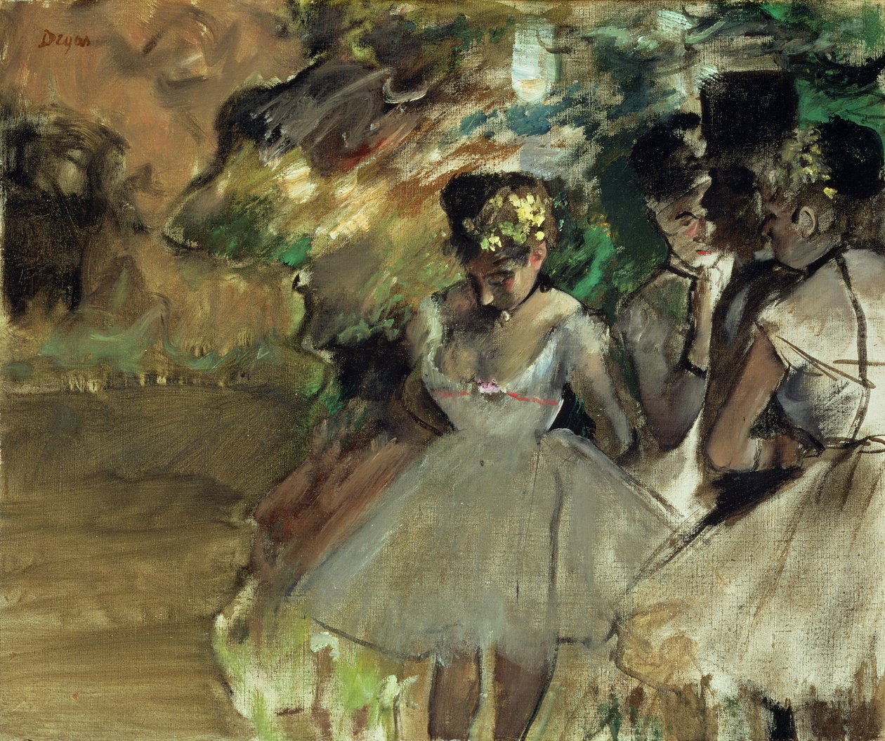 Trzech tancerzy na skrzydłach, ok. 1880-85 autorstwa Edgar Degas