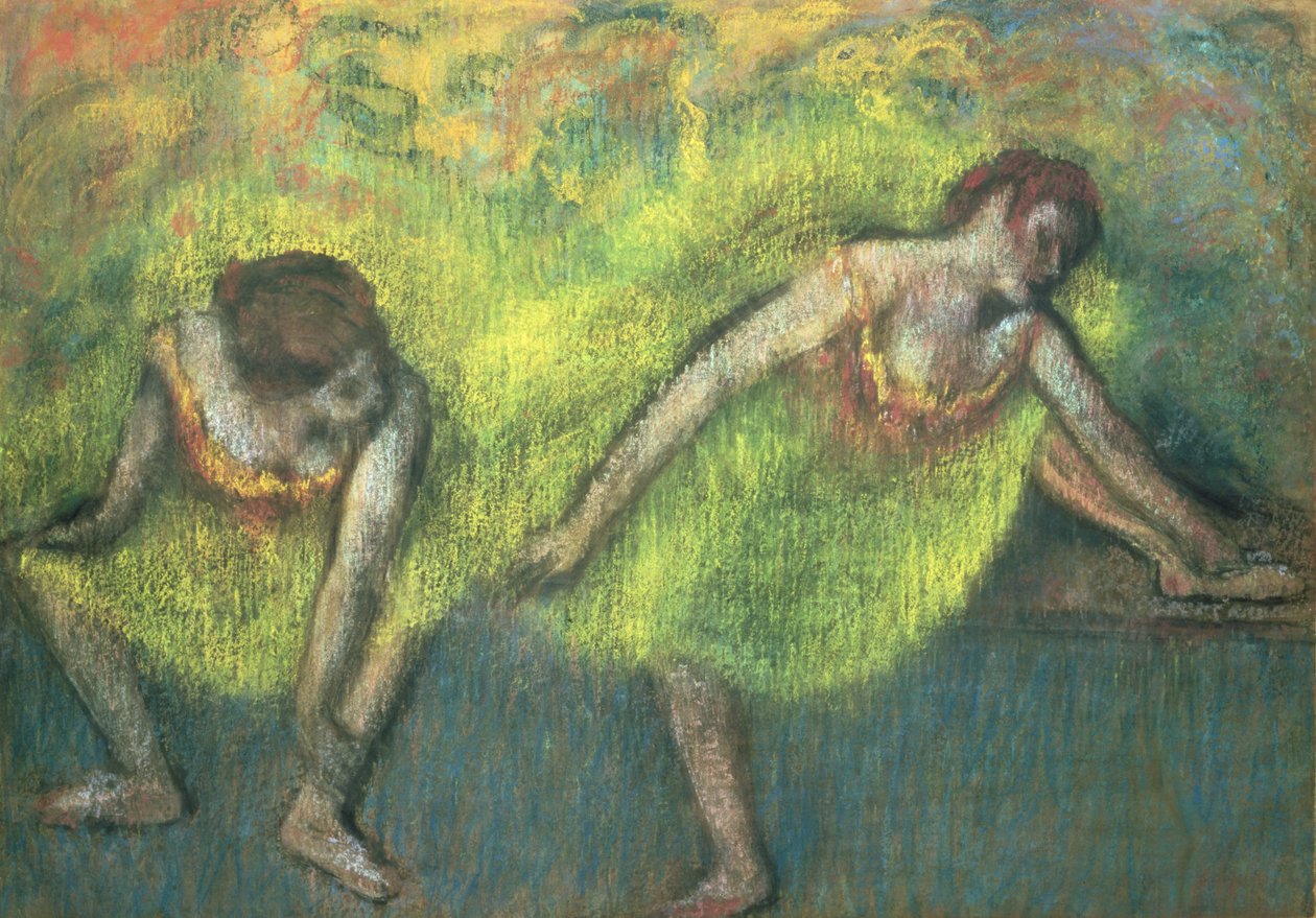 Dwie tancerki relaksujące (pastelowe) autorstwa Edgar Degas