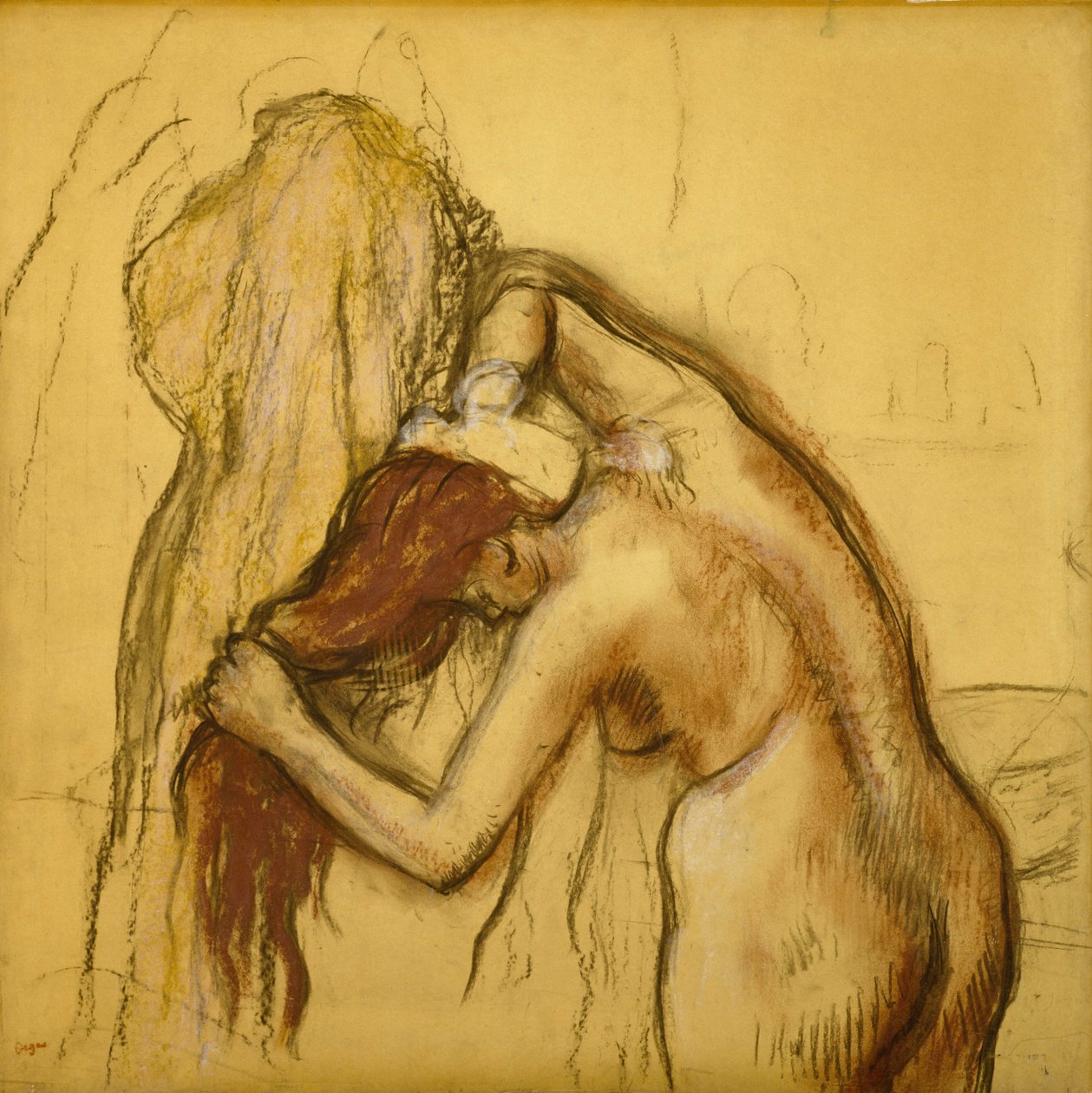 Kobieta susząca się autorstwa Edgar Degas