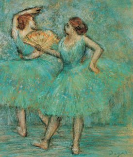 Dwóch tancerzy autorstwa Edgar Degas
