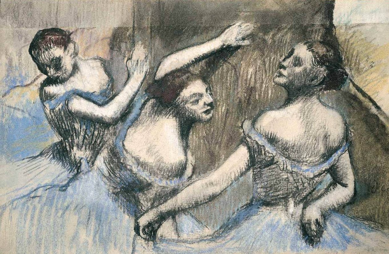 trzech tancerzy autorstwa Edgar Degas