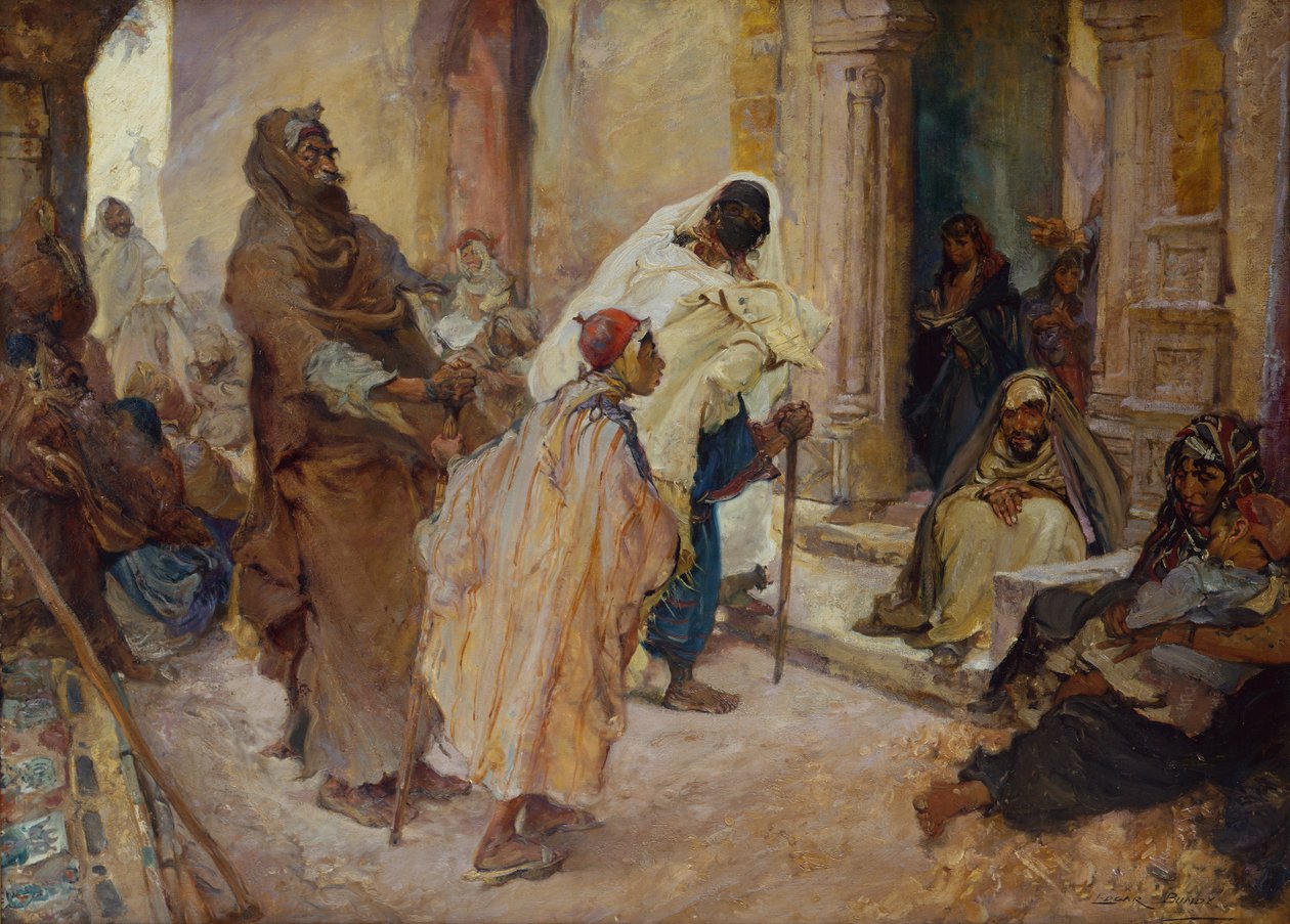 U drzwi Wali (olej na płótnie) autorstwa Edgar Bundy